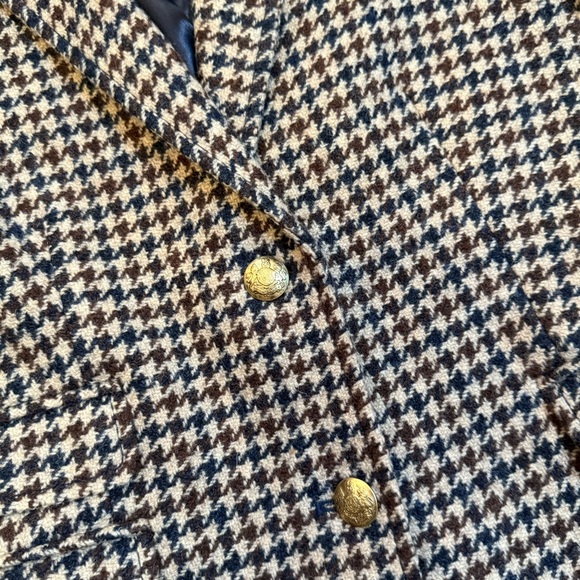 J. Crew Black and Tan Houndstooth Blazer - Picture 5 of 11